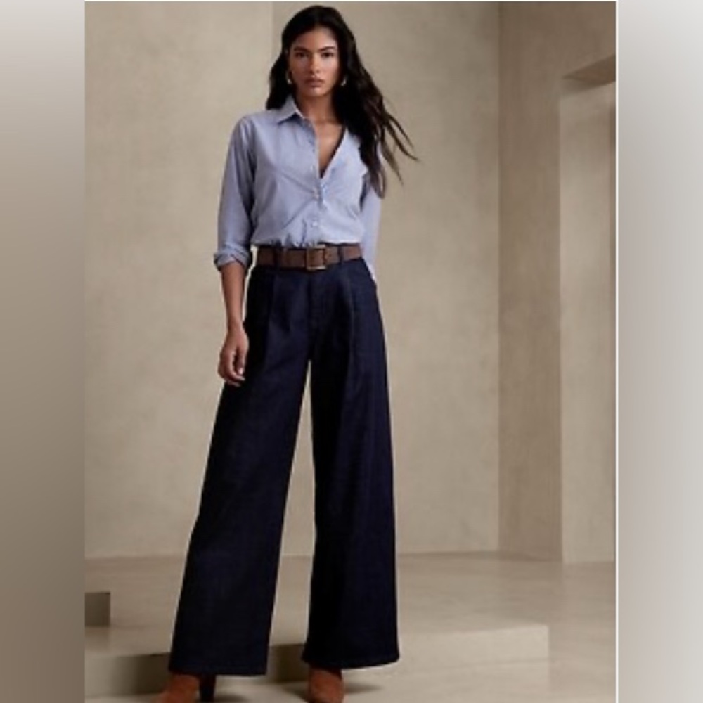 Banana Republic Sedona Wide-Leg Jean - Dark Wash- size 28/6